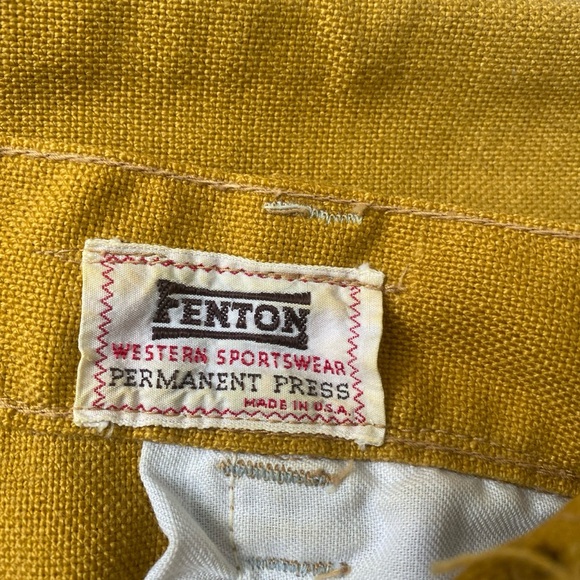 Vintage 70’s Mustard Yellow Western Sportswear Bootcut Jeans - Picture 3 of 3